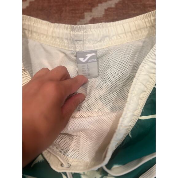Men’s Joma Tropical Swim Trunks L Green Retro - Picture 5 of 6